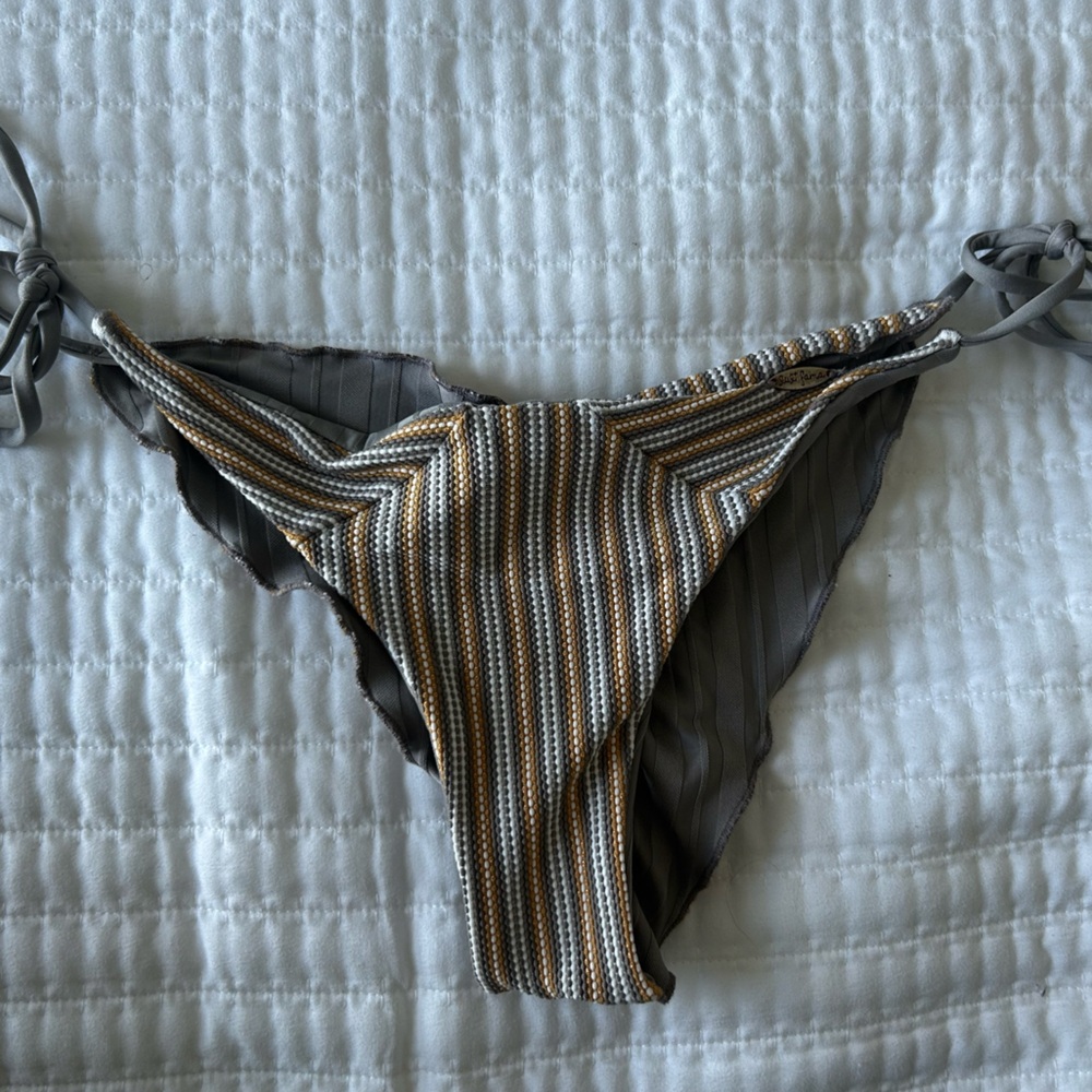 Luli Fama Miami Torre De Oro Bikini Ruched Bottom with Side Ties